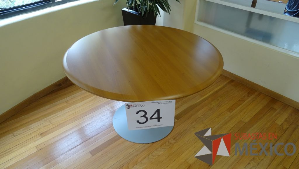 Lote 039 - Escritorio de madera en L con archivero y mesa redonda - Imagen 7