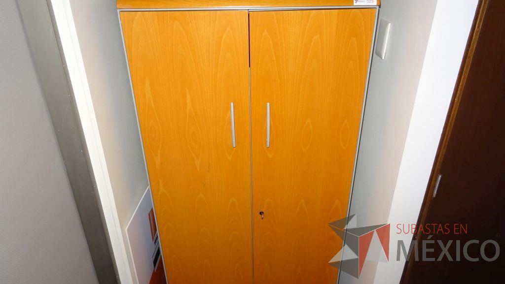 Lote 026 - Escritorio en forma de U y 2 gabinetes de madera con dos puertas - Imagen 6