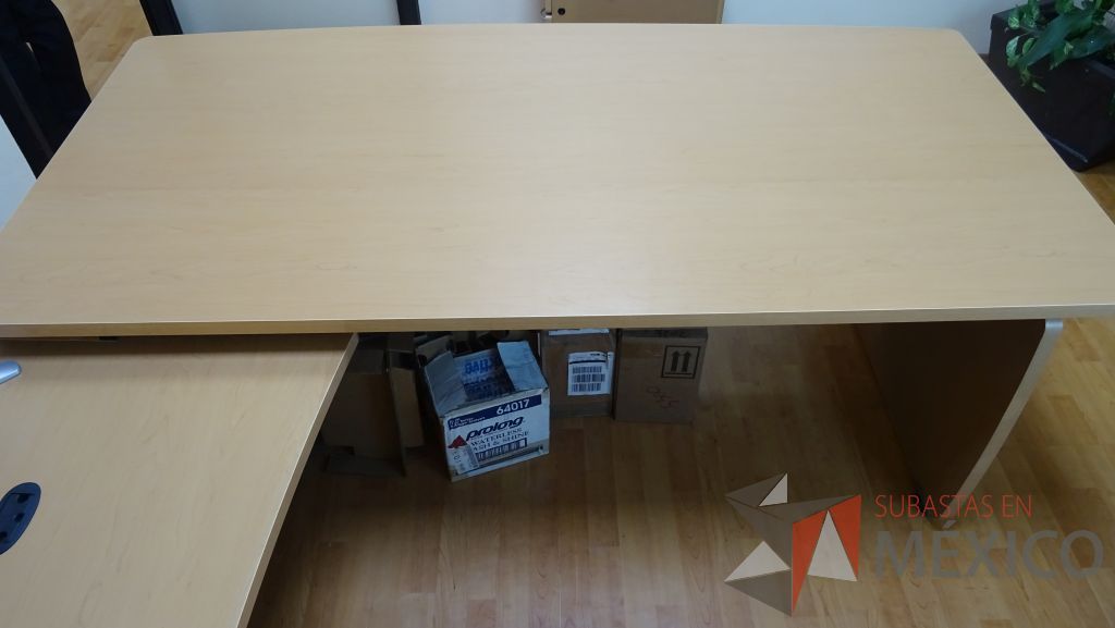 Lote 006 - Oficina ejecutiva, escritorio, archivero, credenza con gaveta - Imagen 11