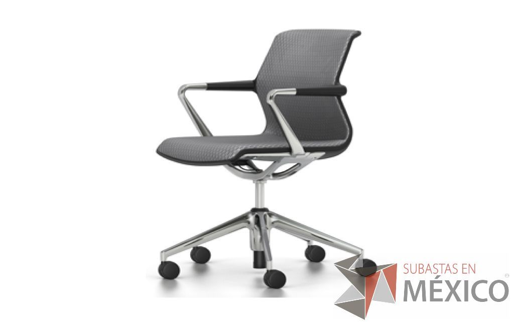 Lote 053 - Unix. Respaldo y asiento con malla Diamond Mesh, bastidor posterior negro y estructura de aluminio pulido.