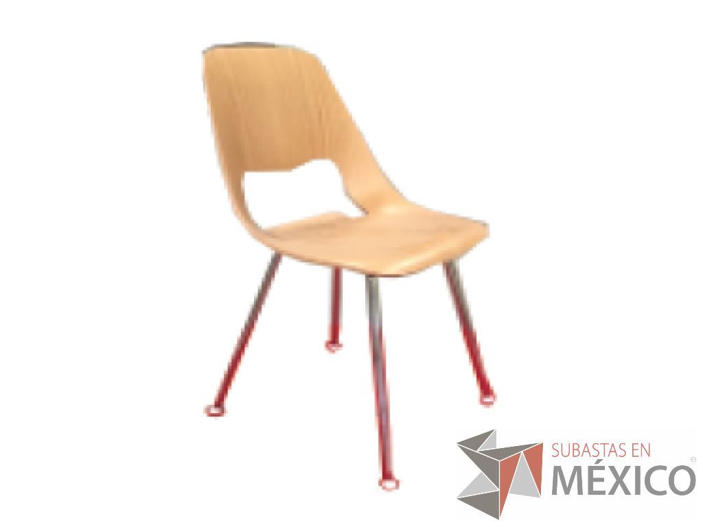 Lote 066 - Jill. Con respaldo y asiento continuo curveado y flexible, acabado laminado tipo madera.