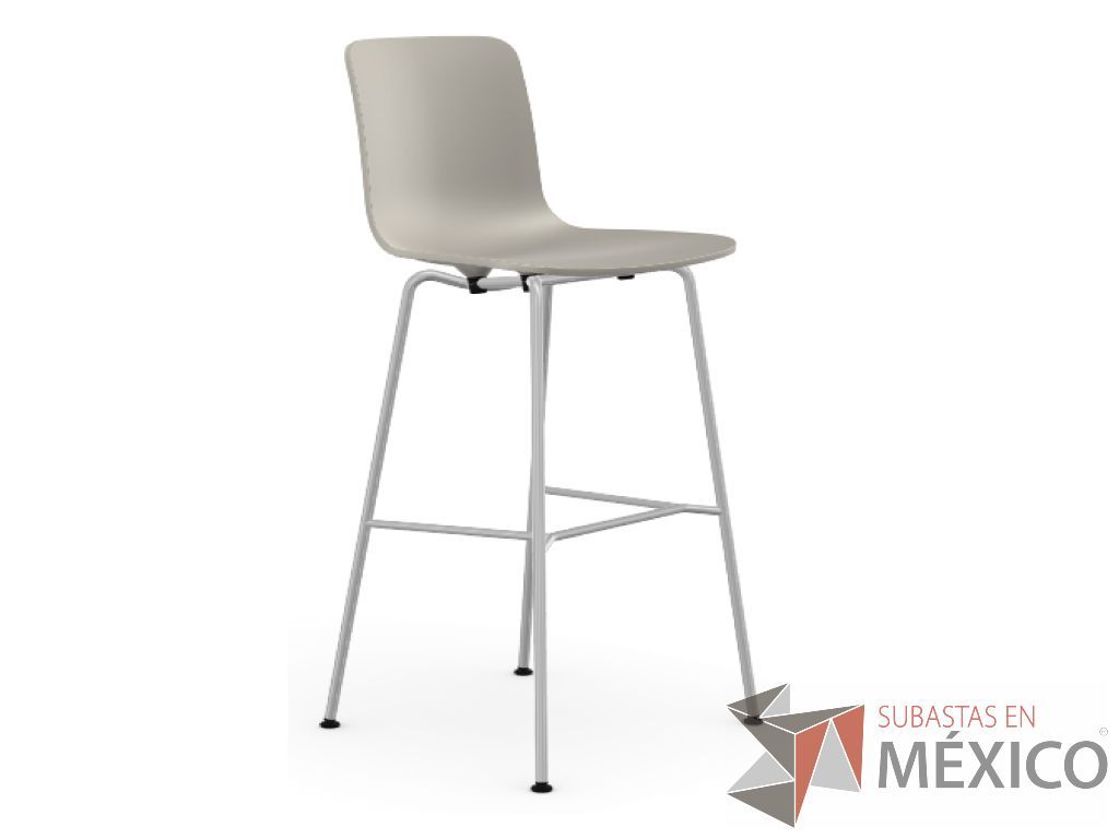 Lote 073 - Hal Stool high con carcasa de polipropileno teñido color warmgrey.