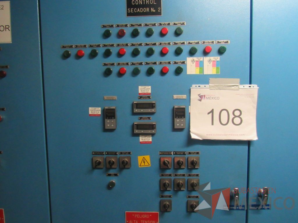 Lote 108 - Centro de controles de motores y tablero de control del secador - Imagen 4