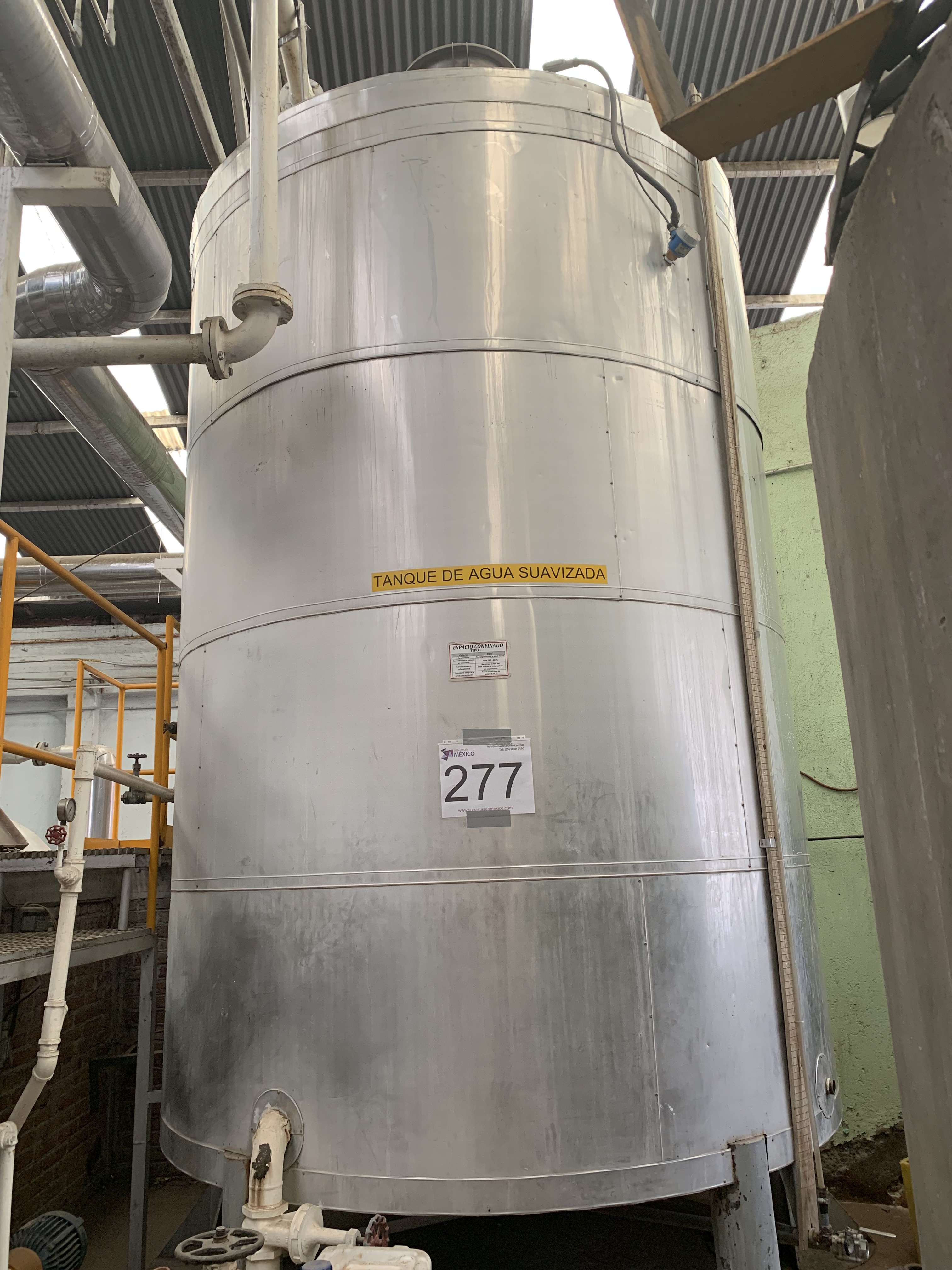 Lote 277 - Tanque de agua suavizada para calderas de vapor con aislamiento - Imagen 3