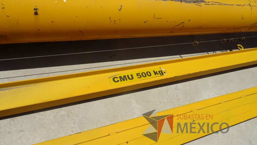 Lote 004 - Grua Tipo Jip Crane (Columna + Brazo), 2000 Lbs, con Polipasto Eléctrico de Cadena Marca Yale - Imagen 9