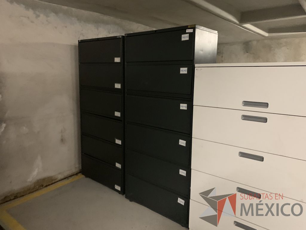 Lote 015 - Archivero horizontal de 4 cajones y 2 gavetas color gris - Imagen 5