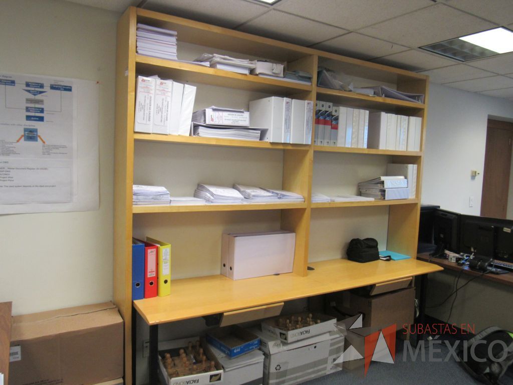 Lote 224 - Mesa de trabajo para 1 persona con cubierta colo café - Imagen 4