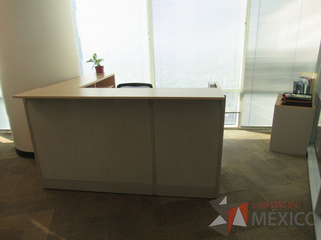 Lote 013 - Muebles de recepción con archivero vertical de 3 cajones y 2 repisas. - Imagen 2