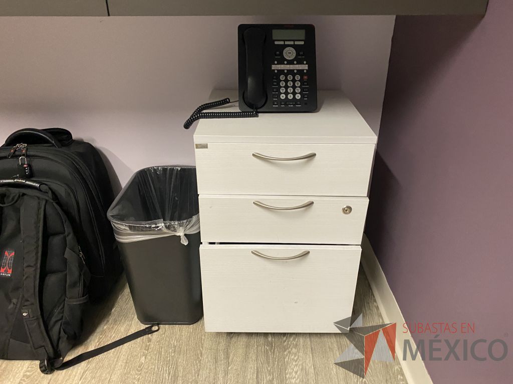 Lote 001 - Oficina Ejecutiva con Escritorio en escuadra, Gabinete y Archivero. - Imagen 10