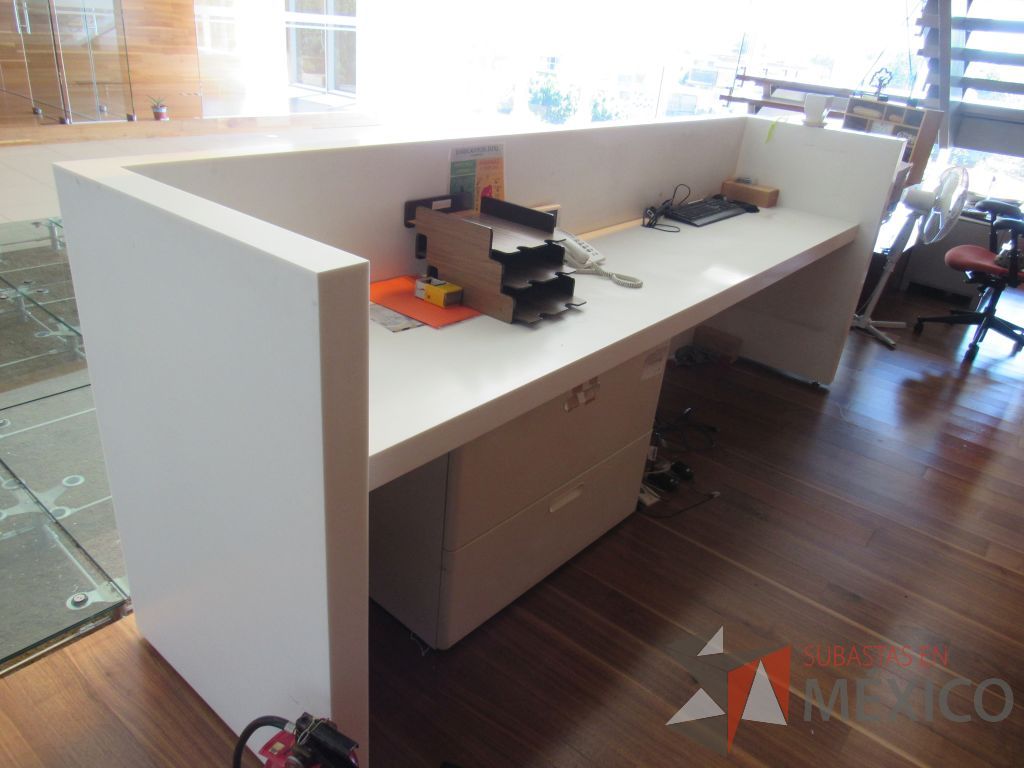 Lote 001 - Mueble de recepción con cubierta tipo mármol y Gabinete con 2 puertas - Imagen 6