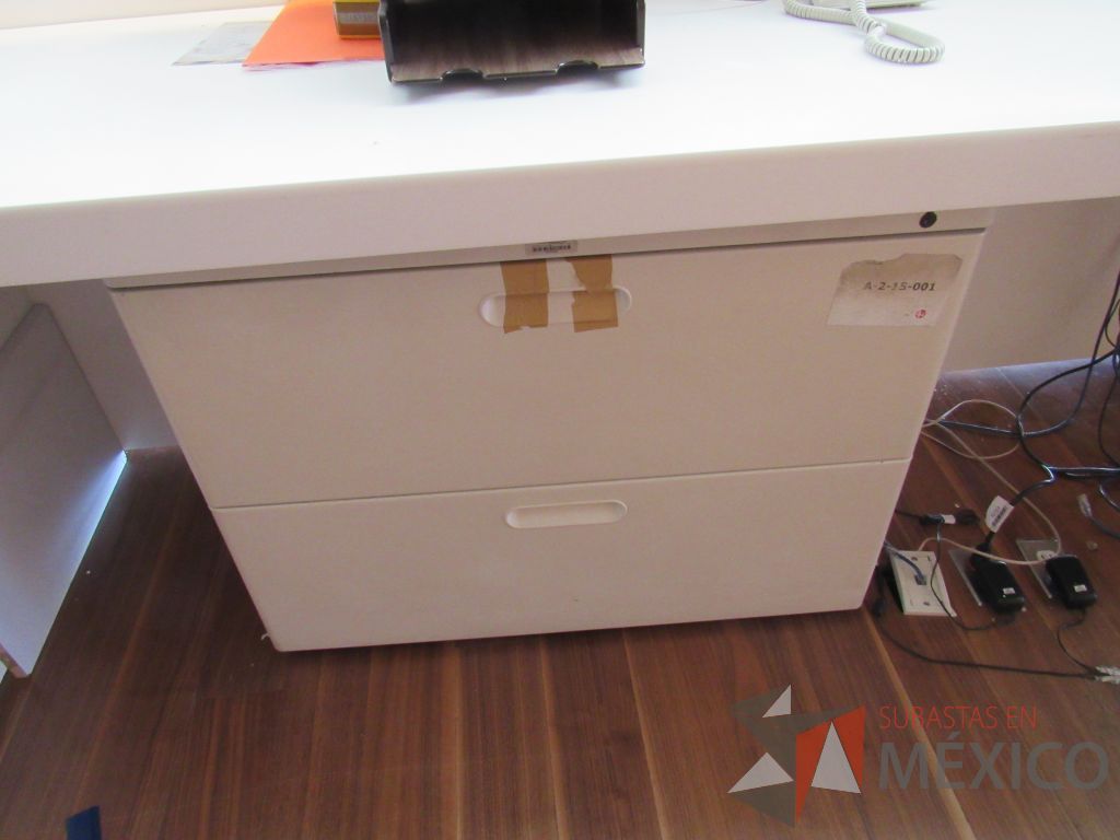 Lote 001 - Mueble de recepción con cubierta tipo mármol y Gabinete con 2 puertas - Imagen 11