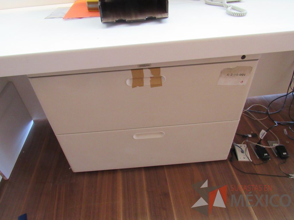 Lote 001 - Mueble de recepción con cubierta tipo mármol y Gabinete con 2 puertas - Imagen 12