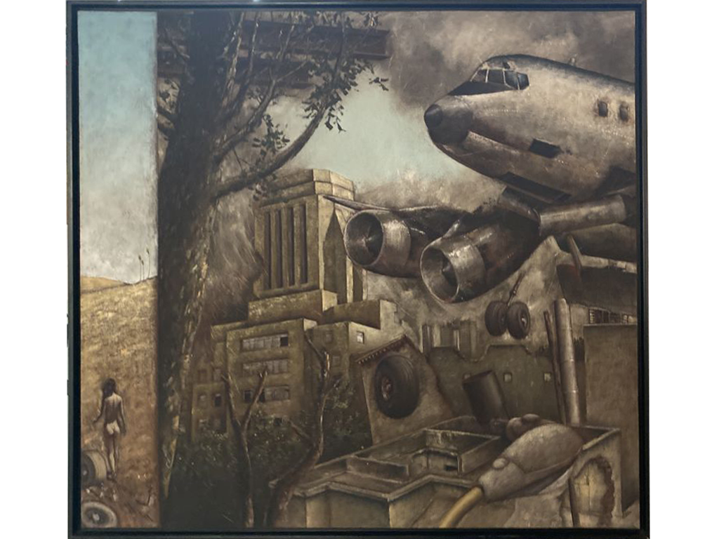 Lote 065 - Antonio Luquín - Cruz en el Vacío - Óleo sobre tela - Imagen 3