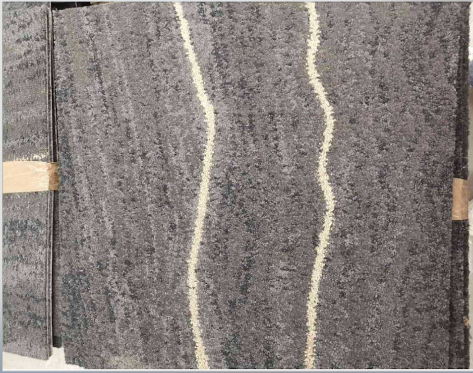 Lote 055 - 30 piezas de alfombra modular color gris y amarillo, 10.8 m2