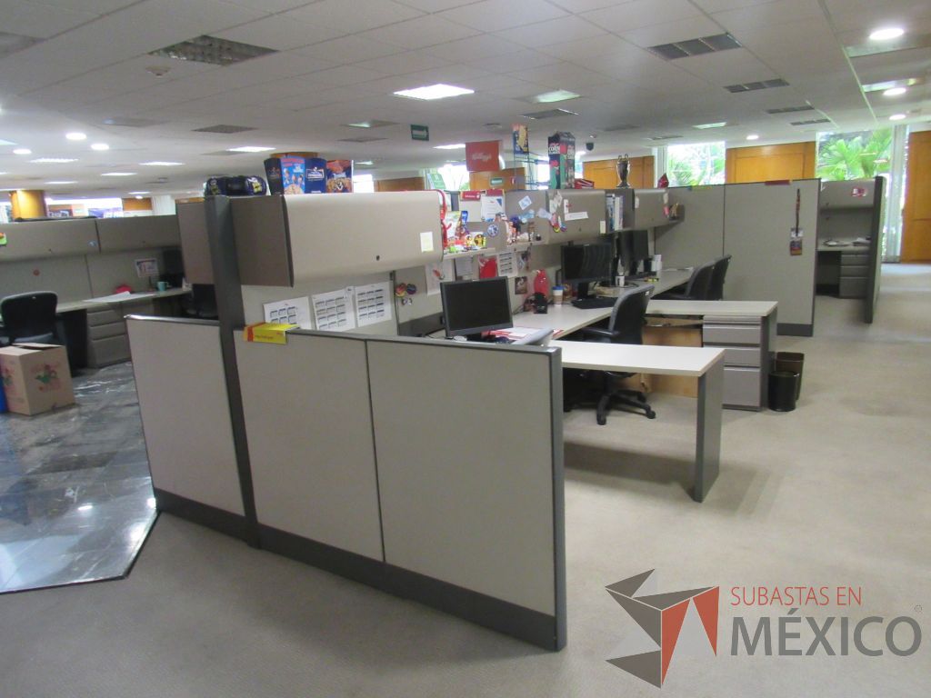 Lote 004 - Estación de trabajo de mampara alta para 12 personas con 11 archiveros de pedestal de 3 cajones - Imagen 3