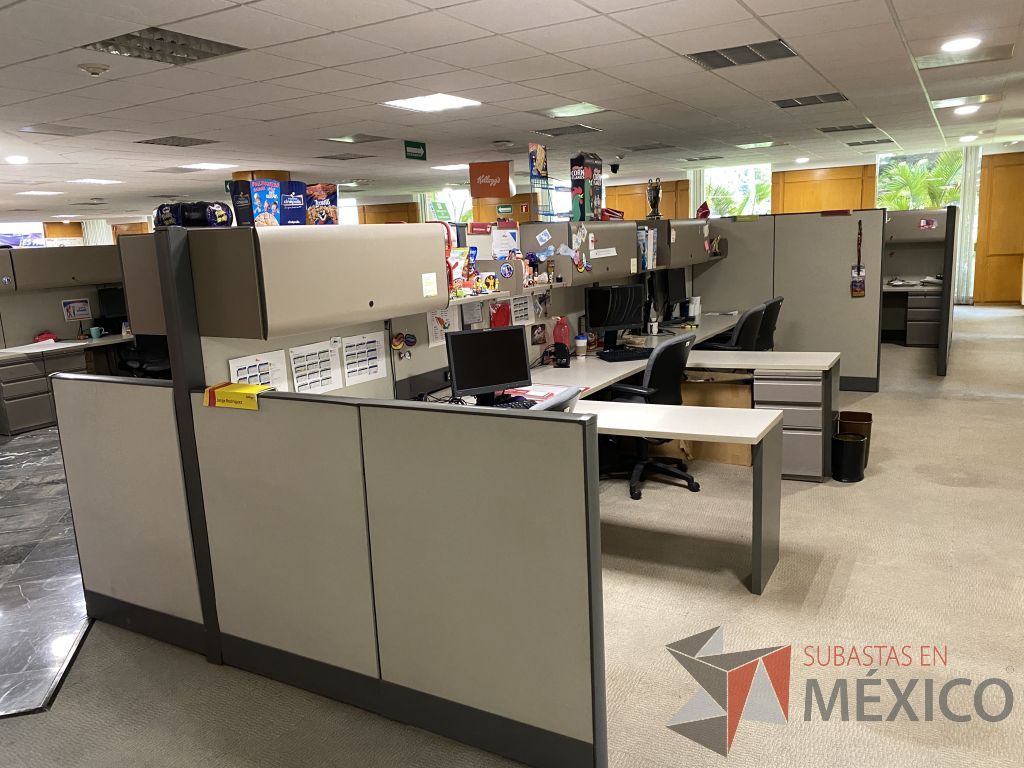Lote 004 - Estación de trabajo de mampara alta para 12 personas con 11 archiveros de pedestal de 3 cajones - Imagen 9
