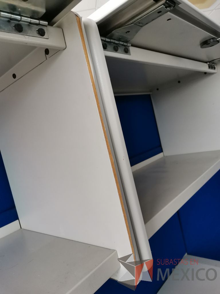 Lote 001 - Estación de trabajo para 1 persona, archivero vertical de 3 cajones escritorio en dos partes y 2 gavetas - Imagen 11