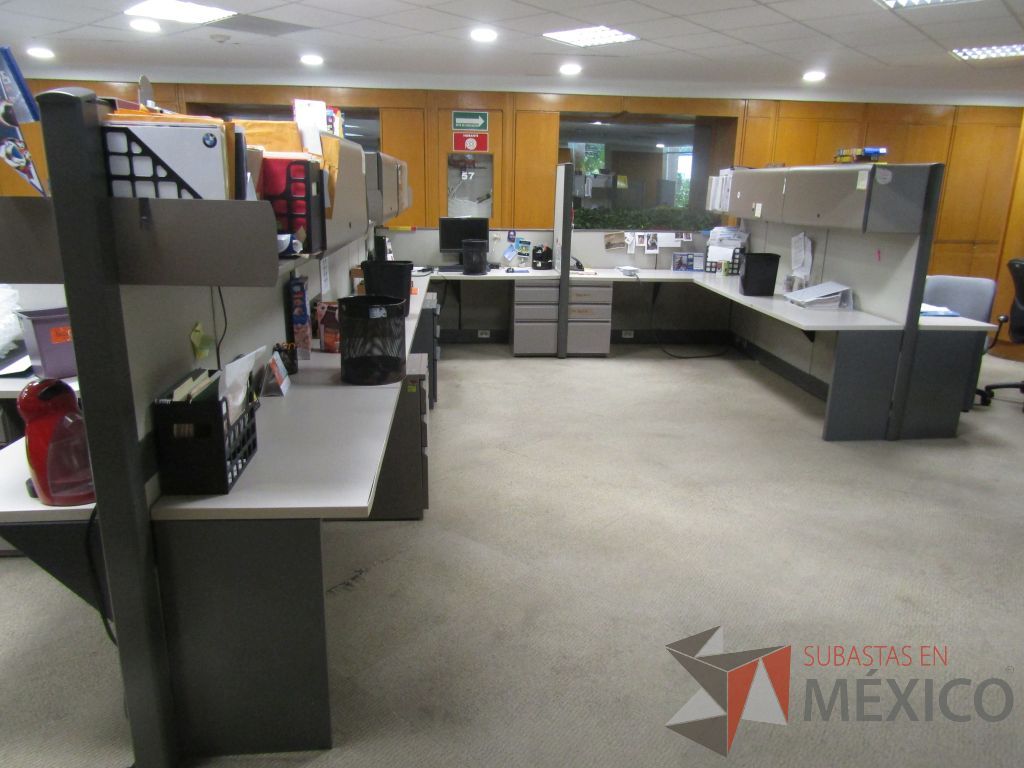 Lote 062 - Estación de trabajo de mampara alta para 14 personas con 13 archiveros de pedestal de 3 cajones - Imagen 7