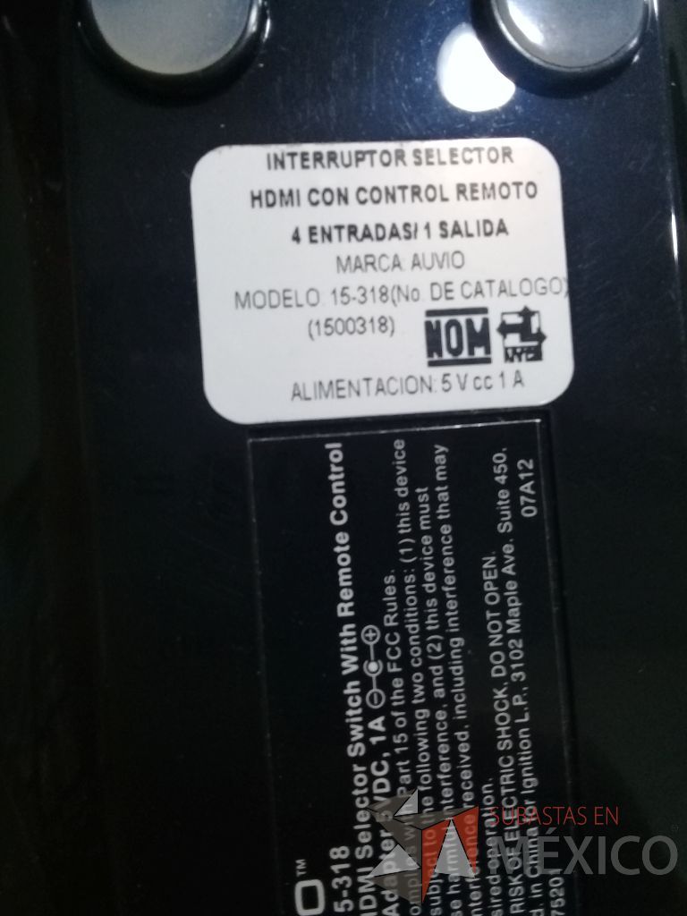 Lote 145 - 1 Interruptor-selector HDMI marca Auvio, 1 Extension USB Marca Steren y 1 Quita home marca Kramer - Imagen 5