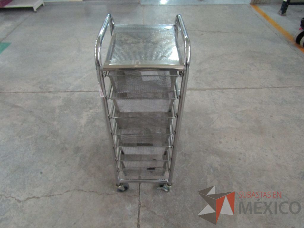 Lote 028 - Carrito de apoyo Metálico con 6 charolas color gris - Imagen 9