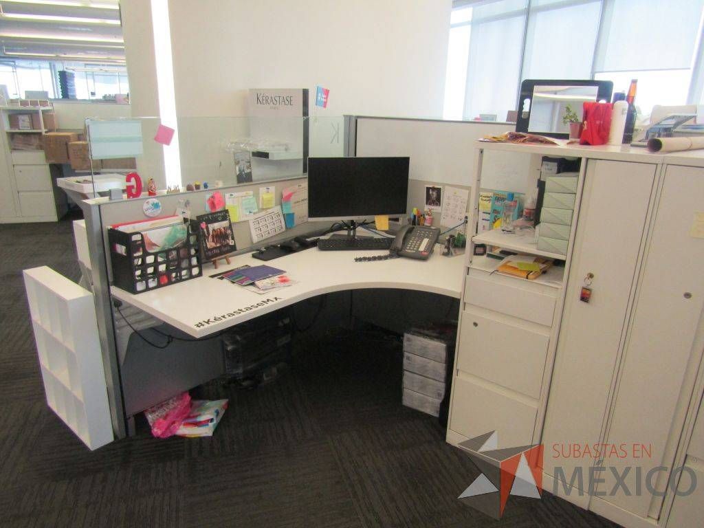 Lote 115 - Estación de trabajo para 3 personas, 1 credenza de 1 cajón,1 espacio para documentos - Imagen 9