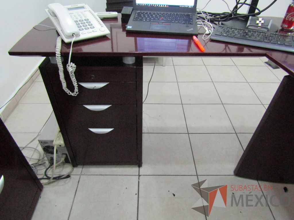 Escritorio para 1 persona en escuadra con archivero de pedestal de 3 cajones - Imagen 15
