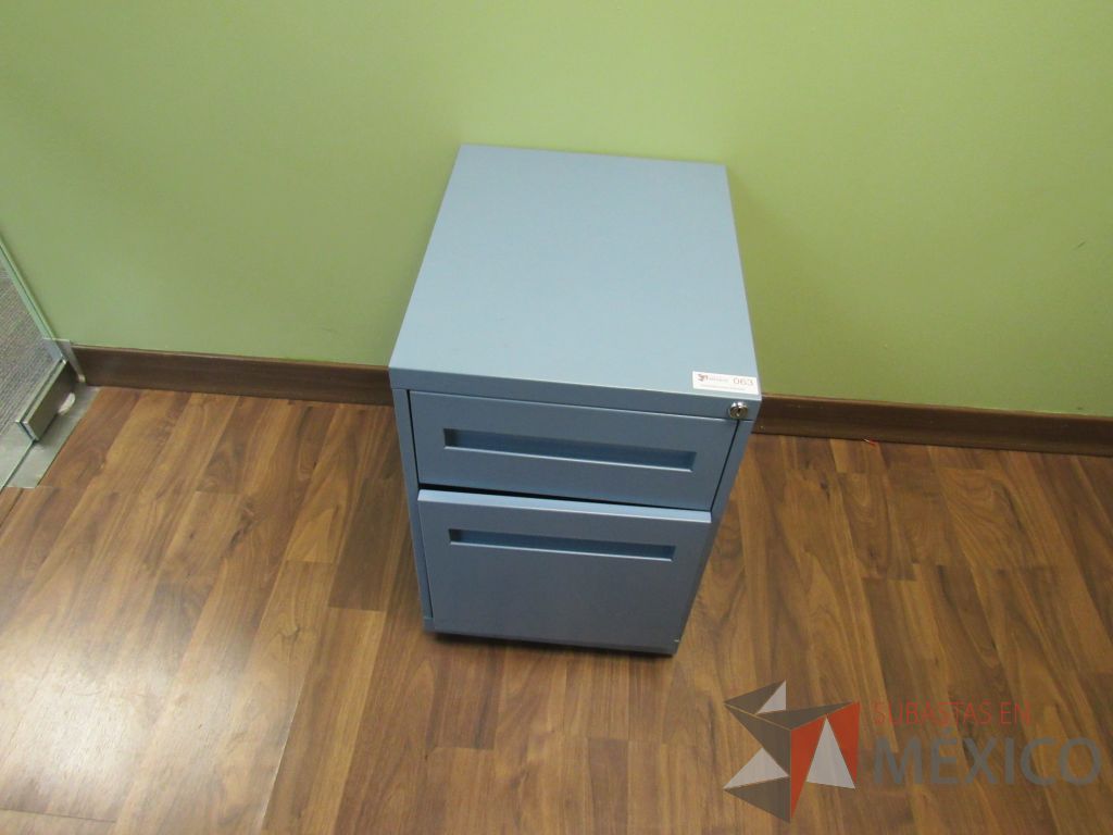 Lote 011 - Mesa de trabajo recargada sobre mampara y archivero metálico vertical - Imagen 10