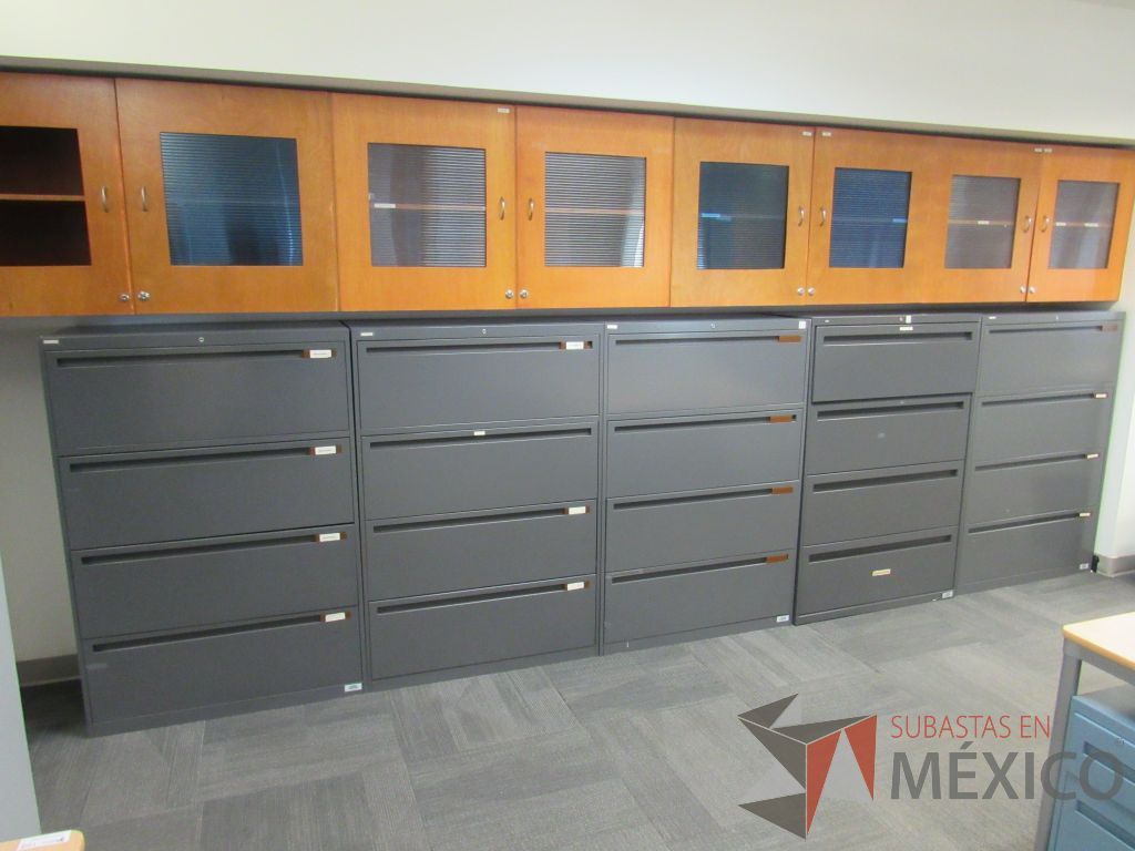 Lote 159b - Archivero metálico horizontal de 4 cajones color gris - Imagen 2