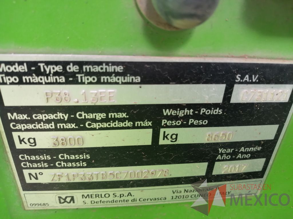 Lote 001 - Manipulador telescopio, Modelo: P38.13EE, Marca: MERLO - Imagen 31