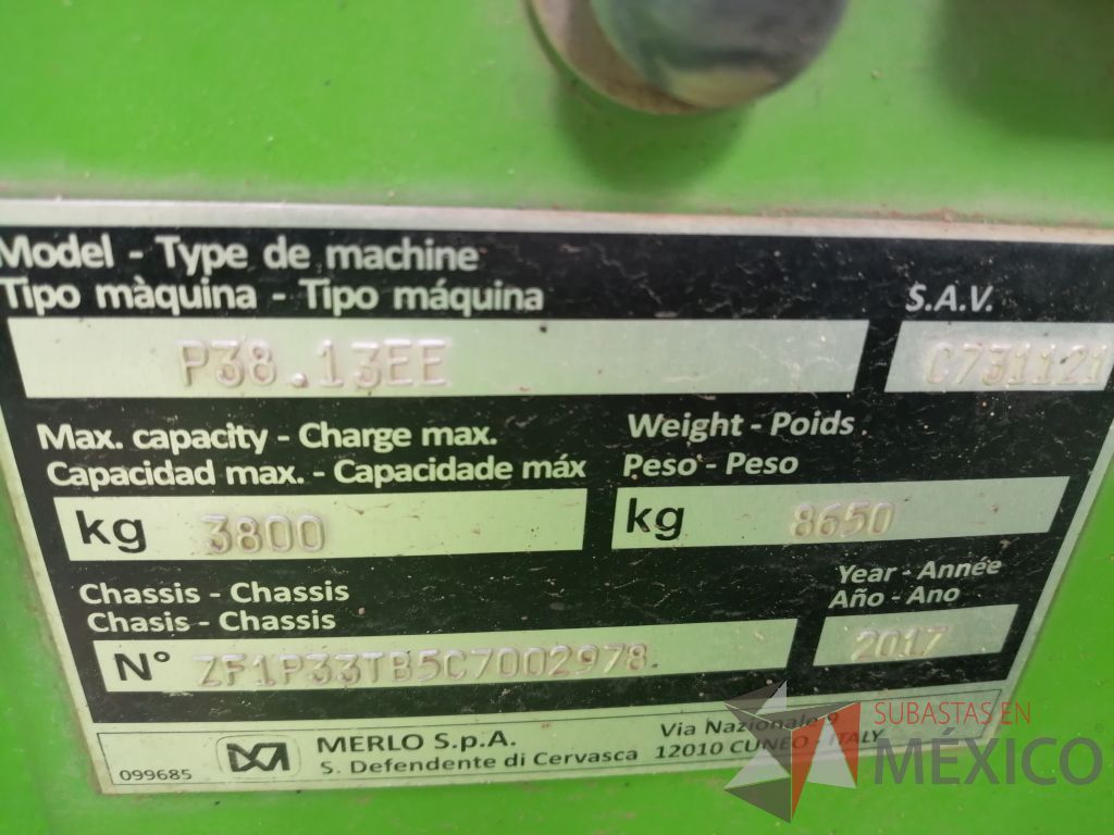 Lote 001 - Manipulador telescopio, Modelo: P38.13EE, Marca: MERLO - Imagen 32
