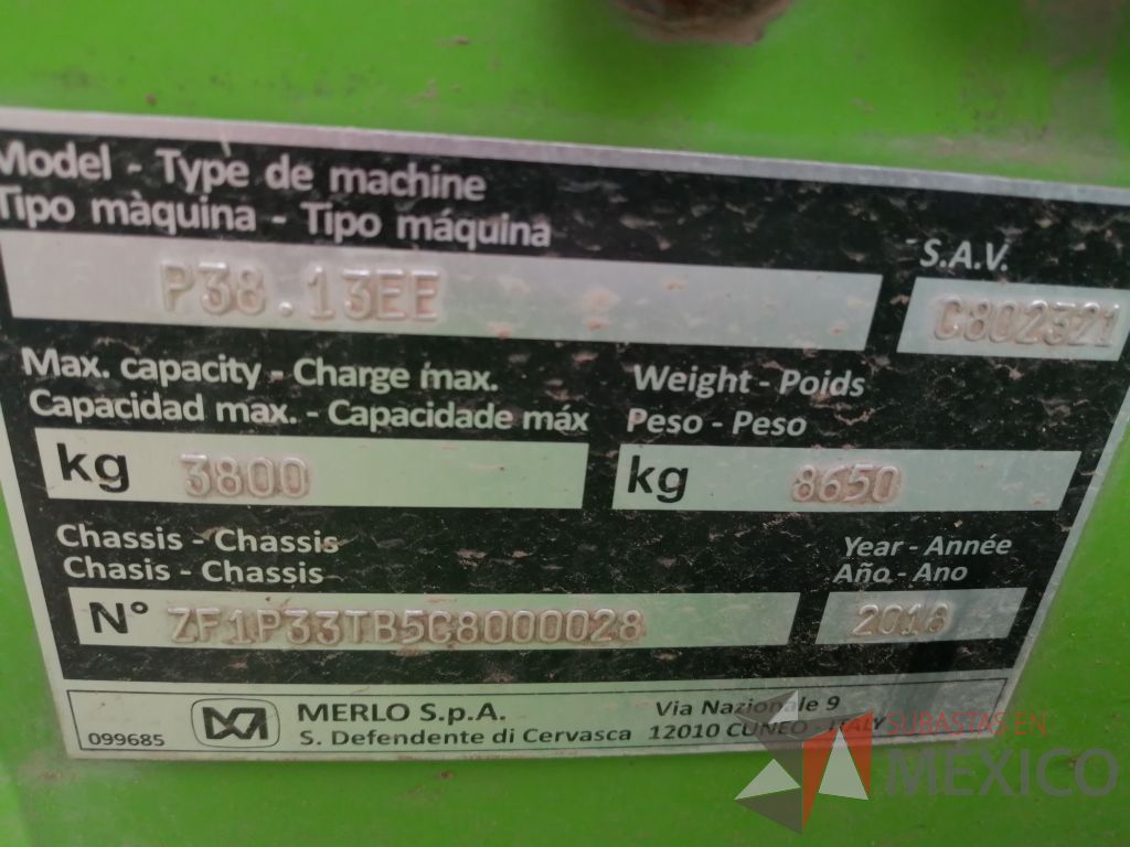 Lote 002 - Manipulador telescopio, Modelo: P38.13EE, Marca: MERLO - Imagen 38