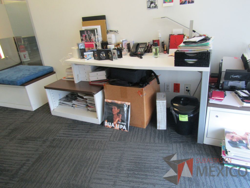 Lote 066 - Oficina Operativa con Escritorio, Mesa de Apoyo Triangular con Ruedas y Gabinete - Imagen 23