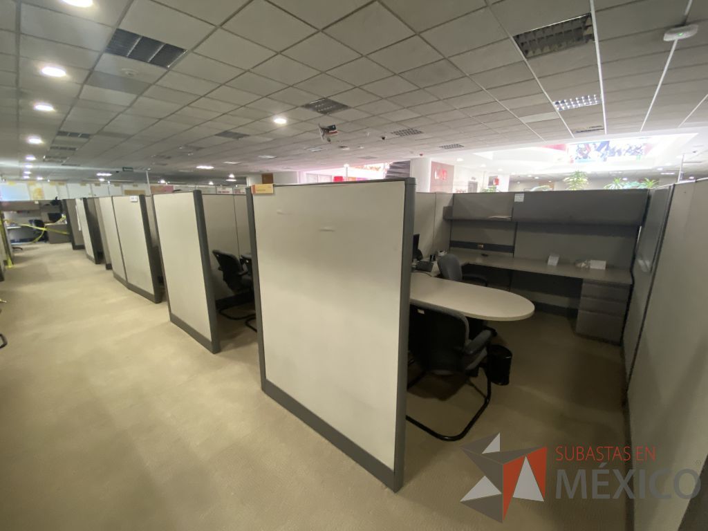 Lote 022 - Estación de trabajo para 16 personas de mampara alta con 16 gavetas - Imagen 8