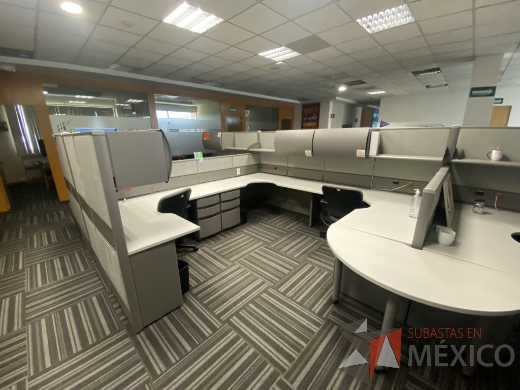 Lote 026 - Estación de trabajo para 22 personas con mampara alta con 22 gavetas - Imagen 6