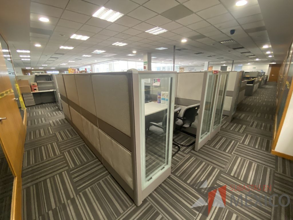 Lote 029 - Estación de trabajo para 12 personas con mampara alta con 12 gavetas - Imagen 5