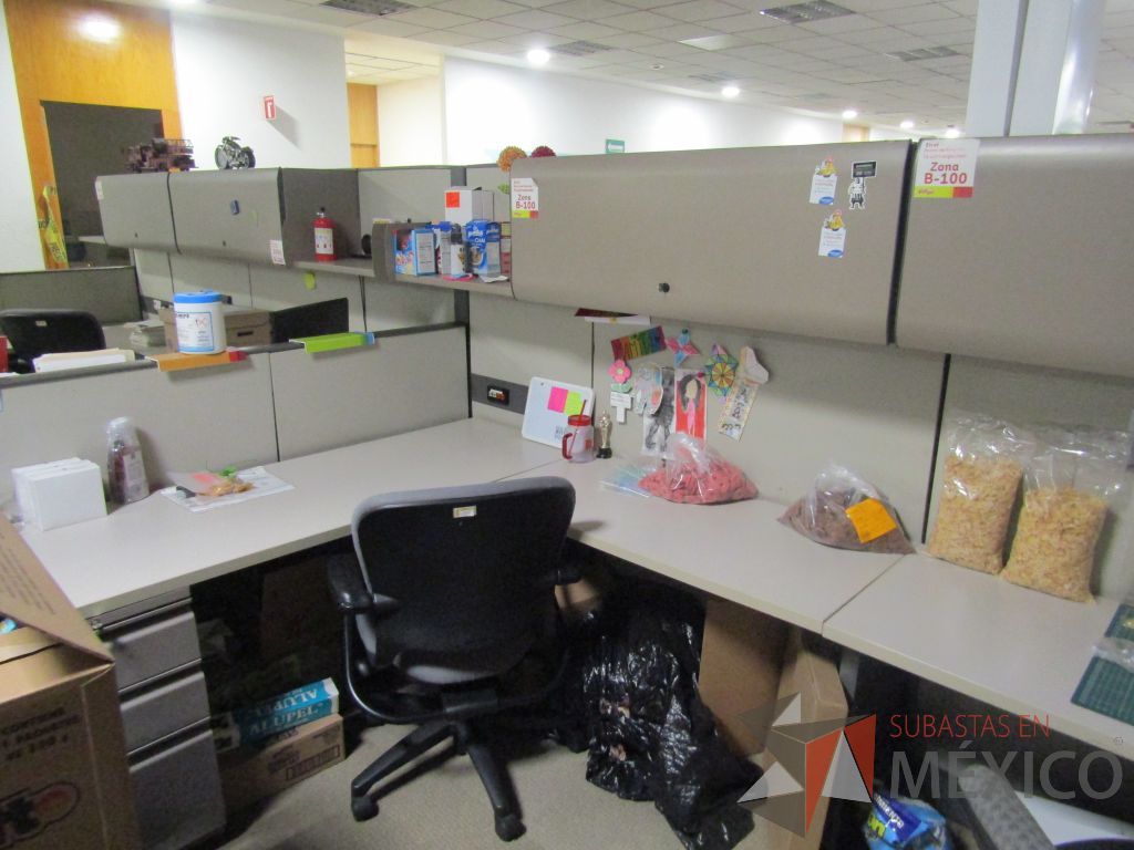 Lote 007 - Estación de trabajo para 16 personas con mampara alta con 16 gavetas - Imagen 7