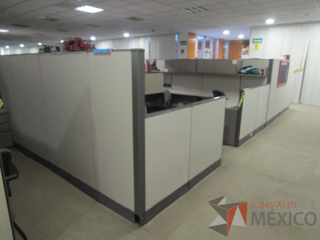 Lote 007 - Estación de trabajo para 16 personas con mampara alta con 16 gavetas - Imagen 31