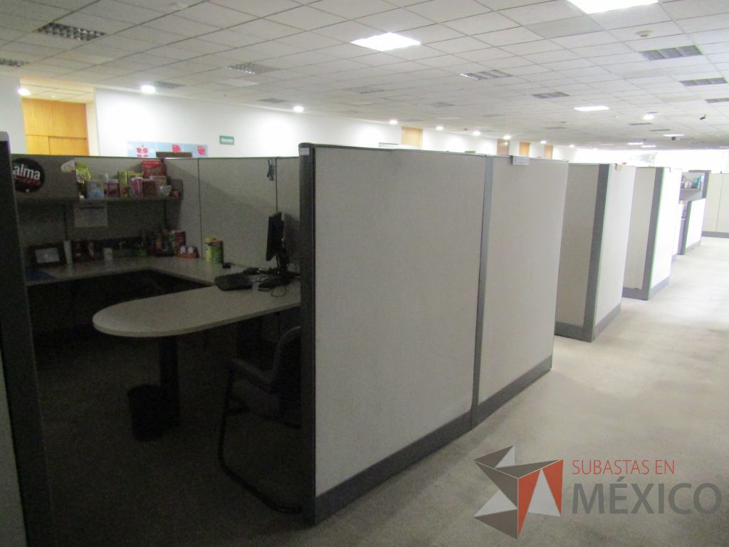 Lote 008 - Estación de trabajo para 8 personas con mampara alta con 8 gavetas - Imagen 7