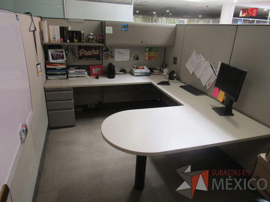 Lote 012 - Estación de trabajo para 2 personas de mampara alta con 2 gavetas - Imagen 9