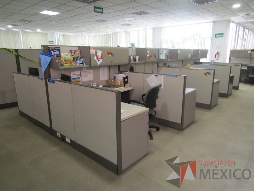 Lote 016 - Estación de trabajo para 8 personas con mampara alta con 8 gavetas - Imagen 7