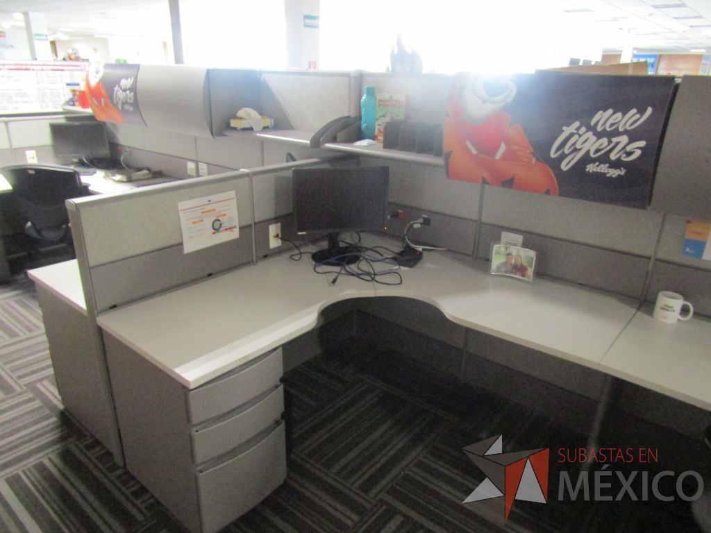 Lote 015 - Estación de trabajo para 10 personas de mampara alta con 10 gavetas - Imagen 15