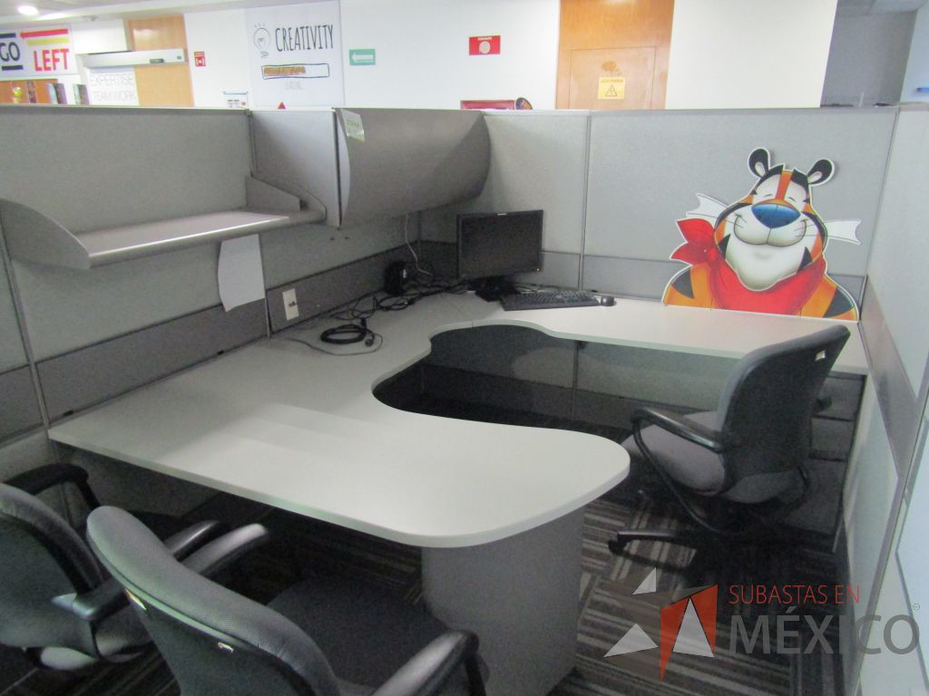 Lote 016 - Estación de trabajo para 16 personas de mampara alta con 16 gavetas - Imagen 14