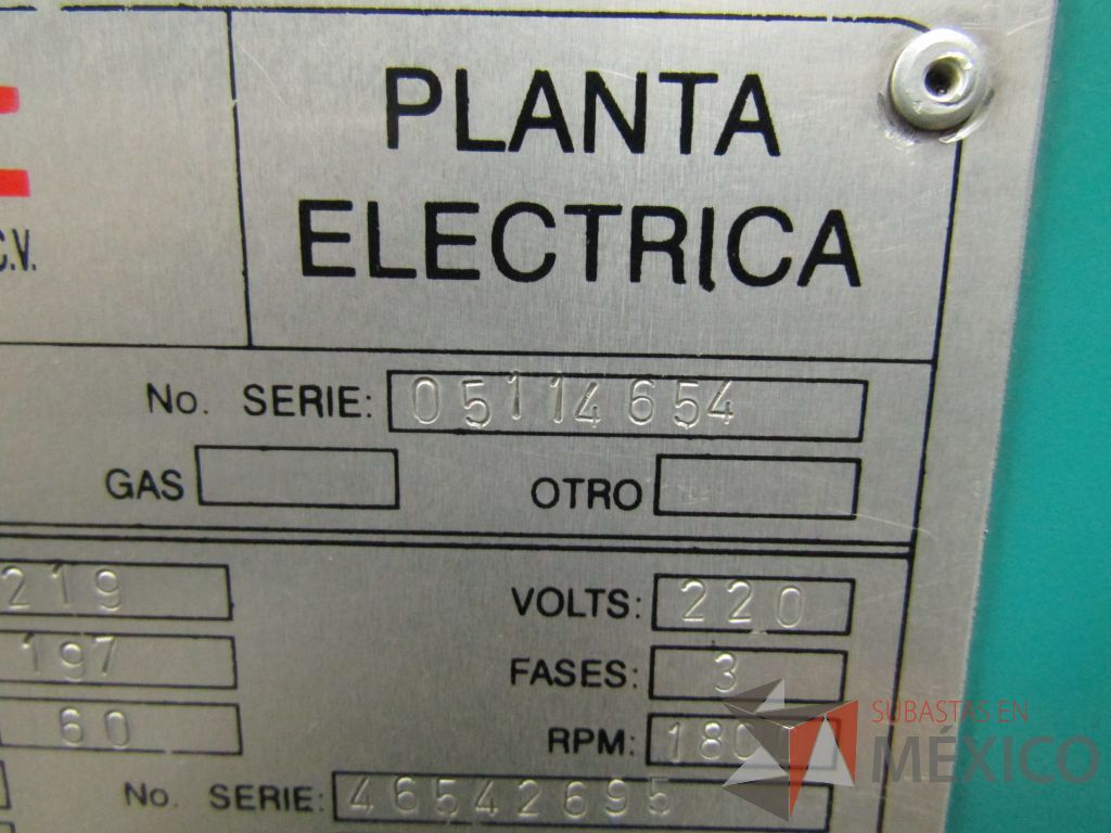 Lote 002 - Planta de emergencia Selmec con Motor Cummins, 175 KW, 219 KVA - Imagen 46