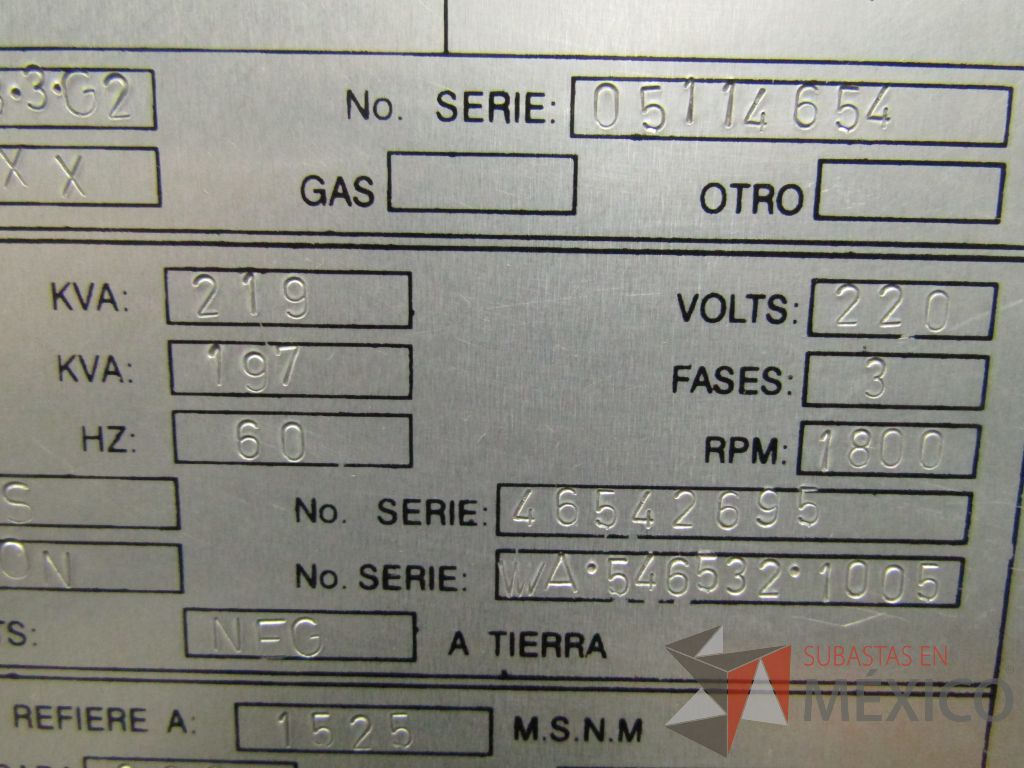 Lote 002 - Planta de emergencia Selmec con Motor Cummins, 175 KW, 219 KVA - Imagen 41