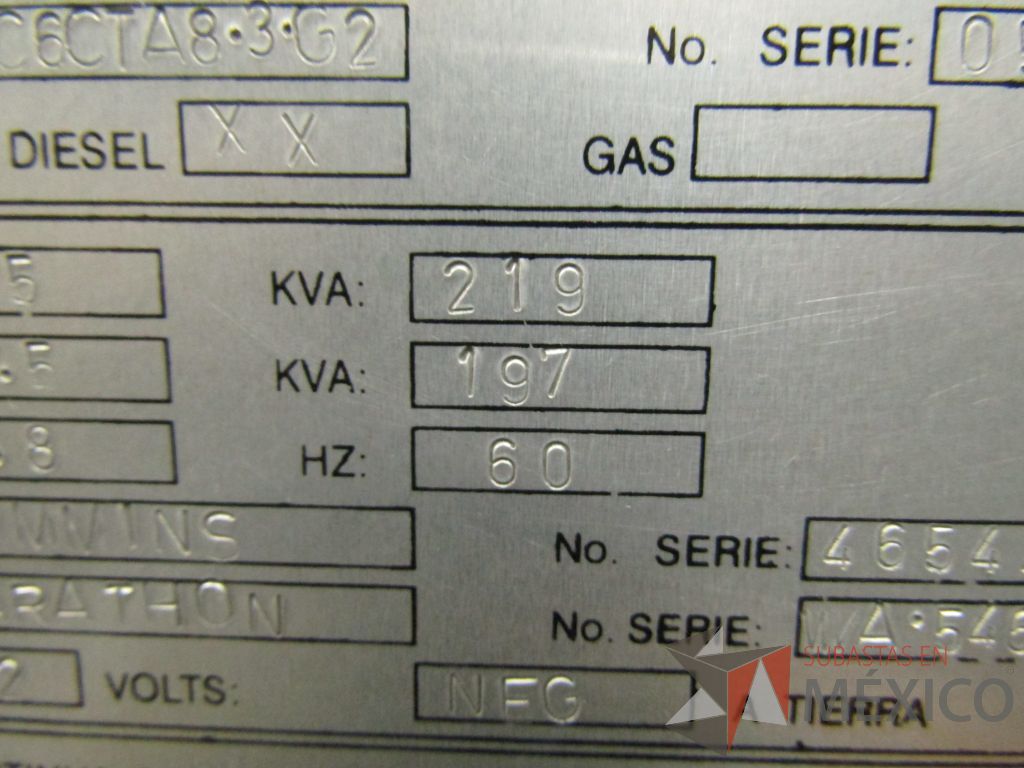 Lote 002 - Planta de emergencia Selmec con Motor Cummins, 175 KW, 219 KVA - Imagen 40