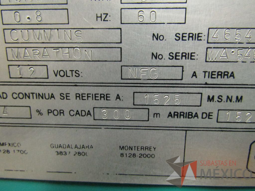 Lote 002 - Planta de emergencia Selmec con Motor Cummins, 175 KW, 219 KVA - Imagen 36