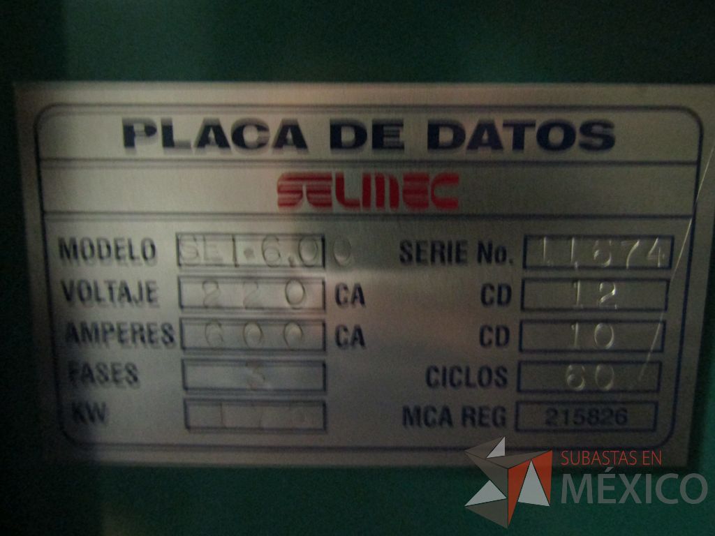 Lote 002 - Planta de emergencia Selmec con Motor Cummins, 175 KW, 219 KVA - Imagen 7