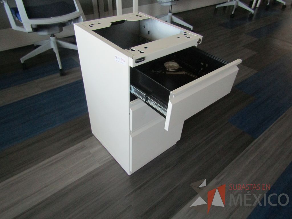Lote 038 - 2 Archivero vertical metálico de 3 cajones blanco sin tapa. - Imagen 8