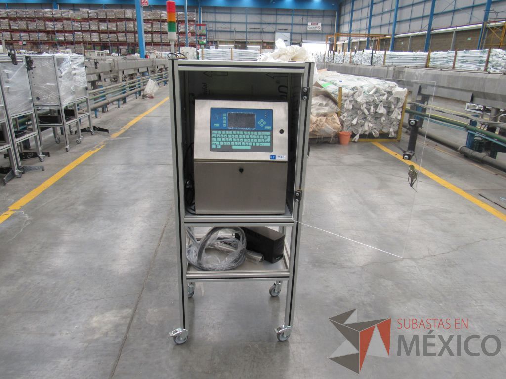 Lote 001 - Codificador Tintas Pigmentadas con Mesa Lead Tech LT720, 9 Botellas de tinta, 85 Cartuchos y 38 Botellas de solución de limpieza