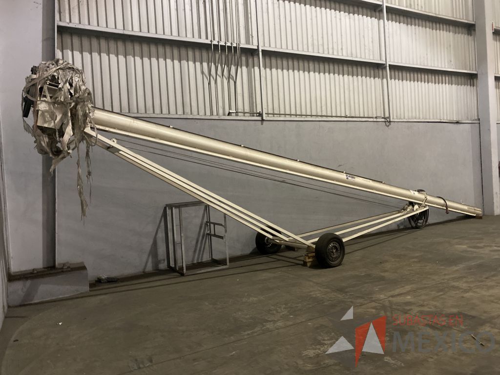 Lote 003 - Transportador para granos, helicoidal de bazuca metálica con ruedas color blanco - Imagen 15